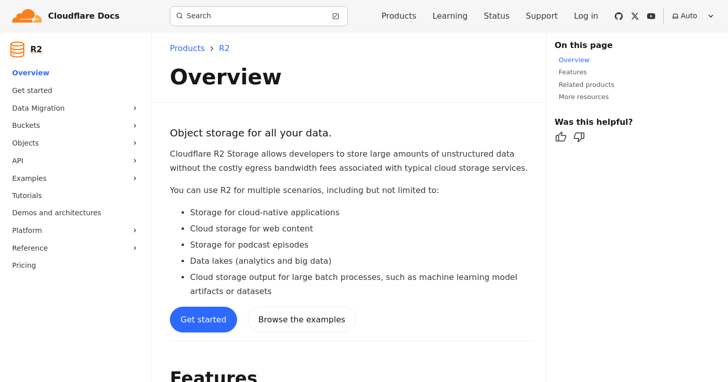 Cloudflare R2 · Cloudflare R2 docs