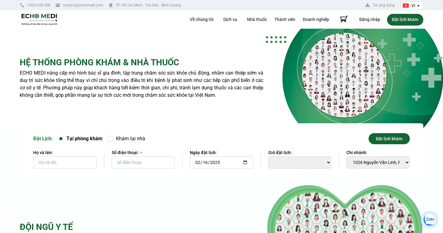 ECHO MEDI - Hệ thống y tế toàn diện cho bạn và gia đình
