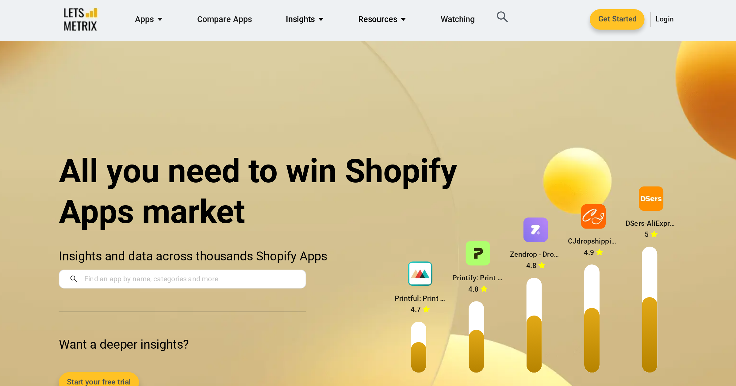 Letsmetrix - Market Intelligence for the Shopify Apps Listing