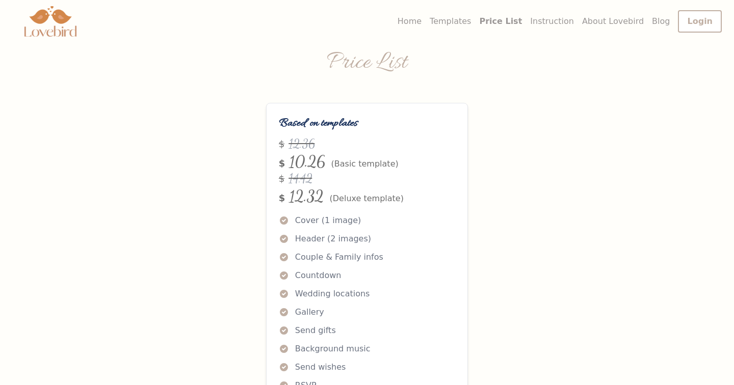 Lovebird - Thiệp Cưới Online