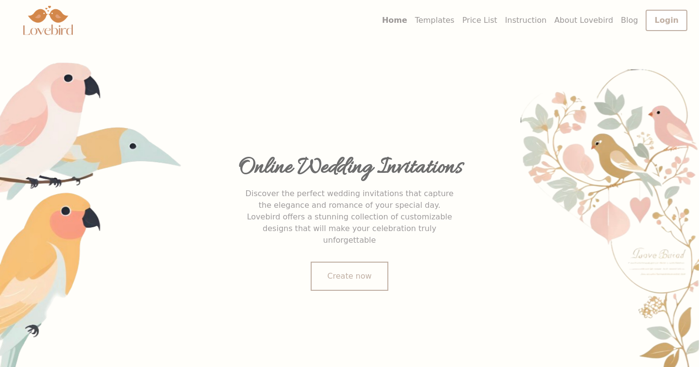 Lovebird - Thiệp Cưới Online