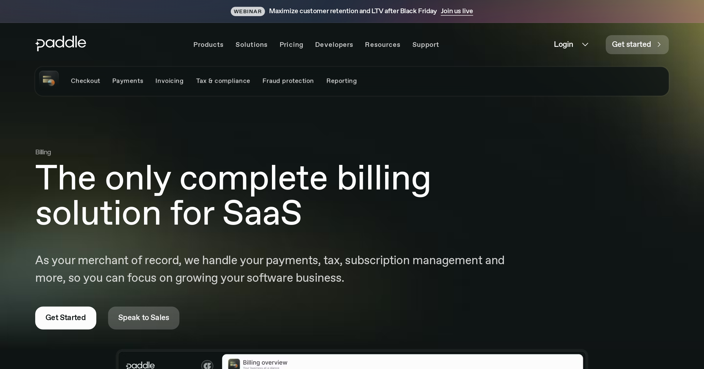 The only complete billing solution for SaaS | Paddle