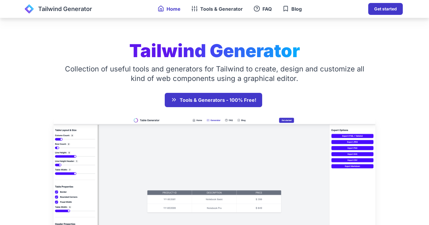 Tailwind Generator