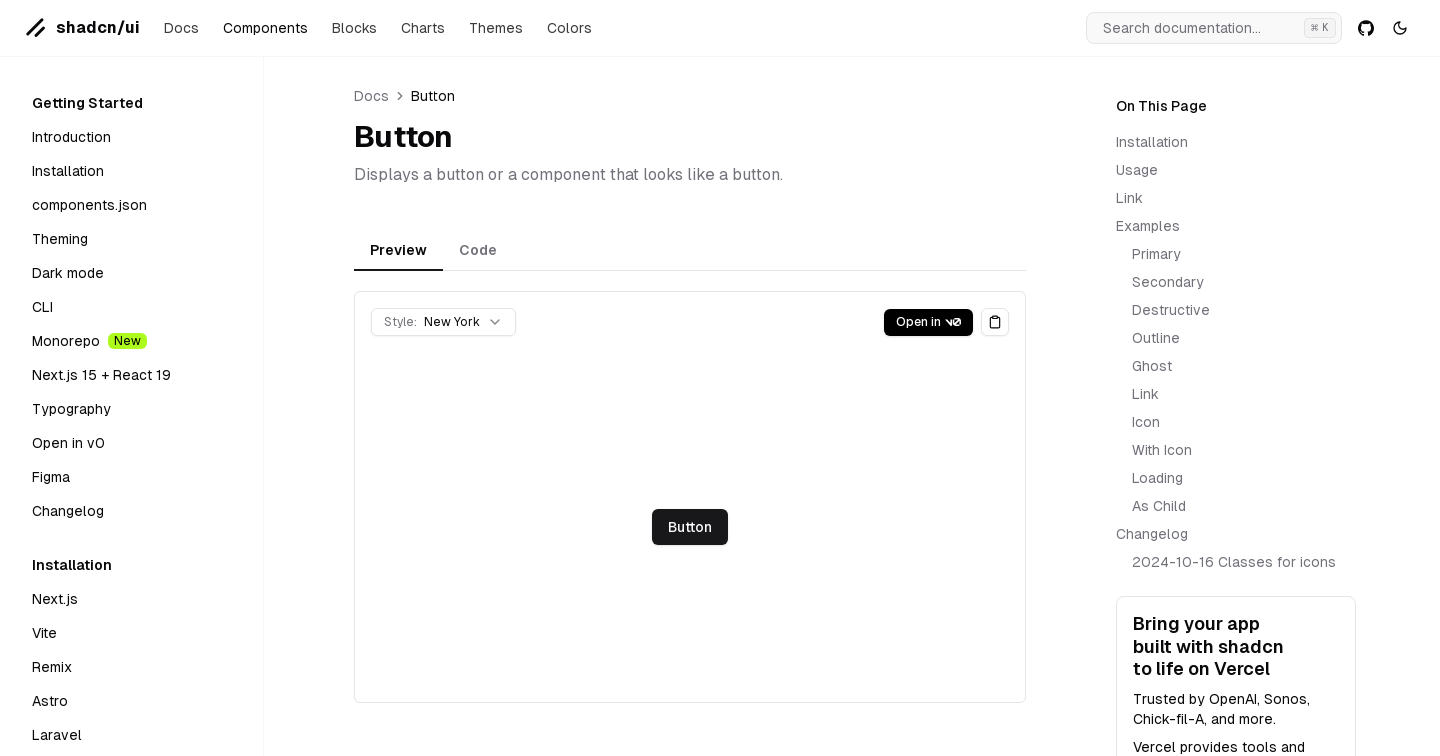 Button - shadcn/ui