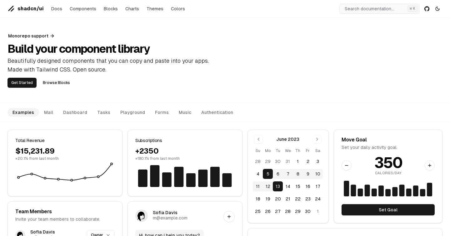 shadcn/ui