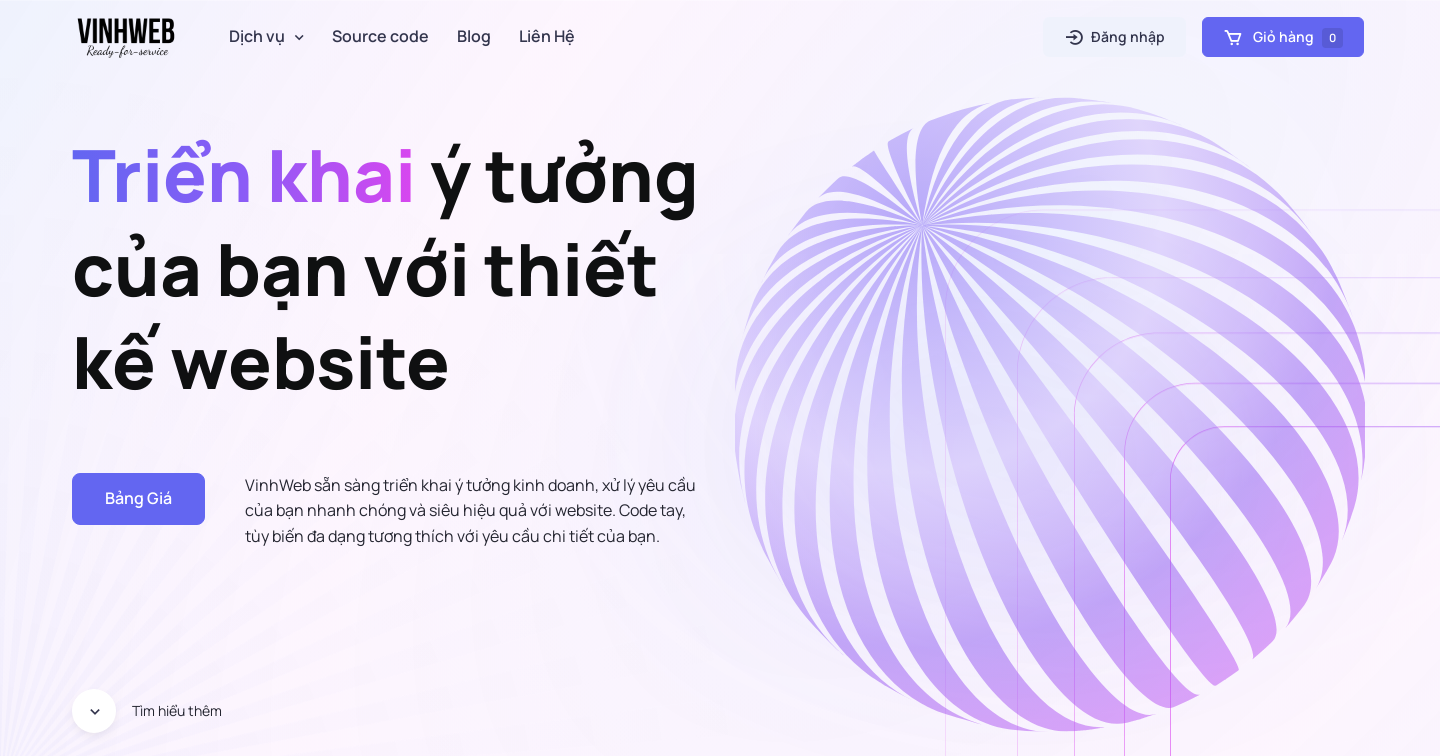 Dịch vụ thiết kế website chuyên nghiệp - Vinh Web - Giải pháp IT cho bạn!