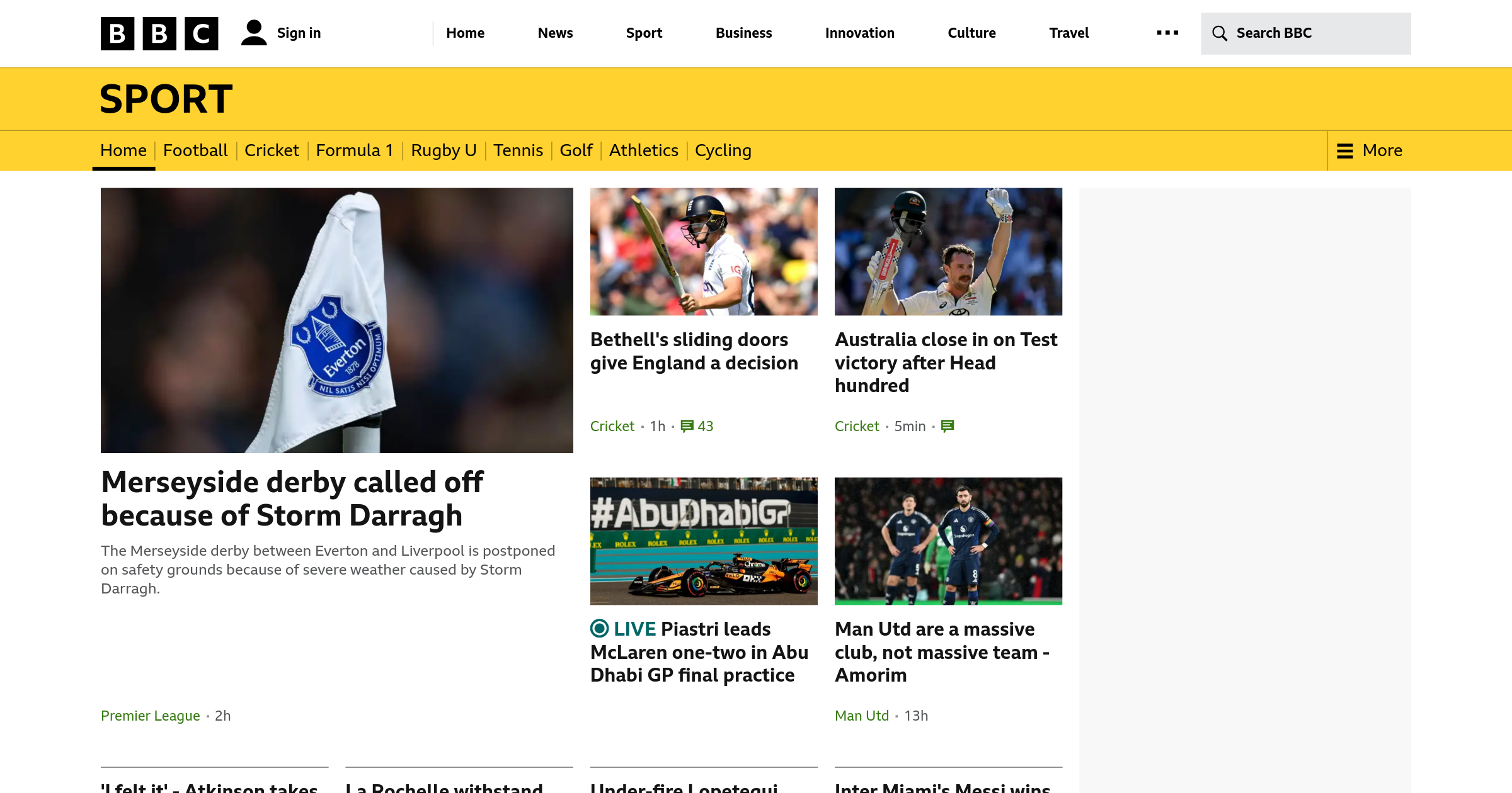 BBC Sport - Scores, Fixtures, News - Live Sport