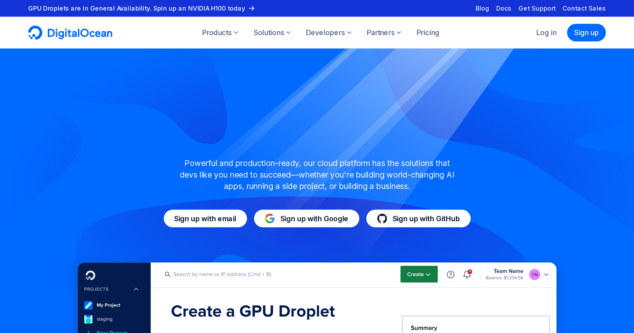 DigitalOcean | Cloud Infrastructure for Developers