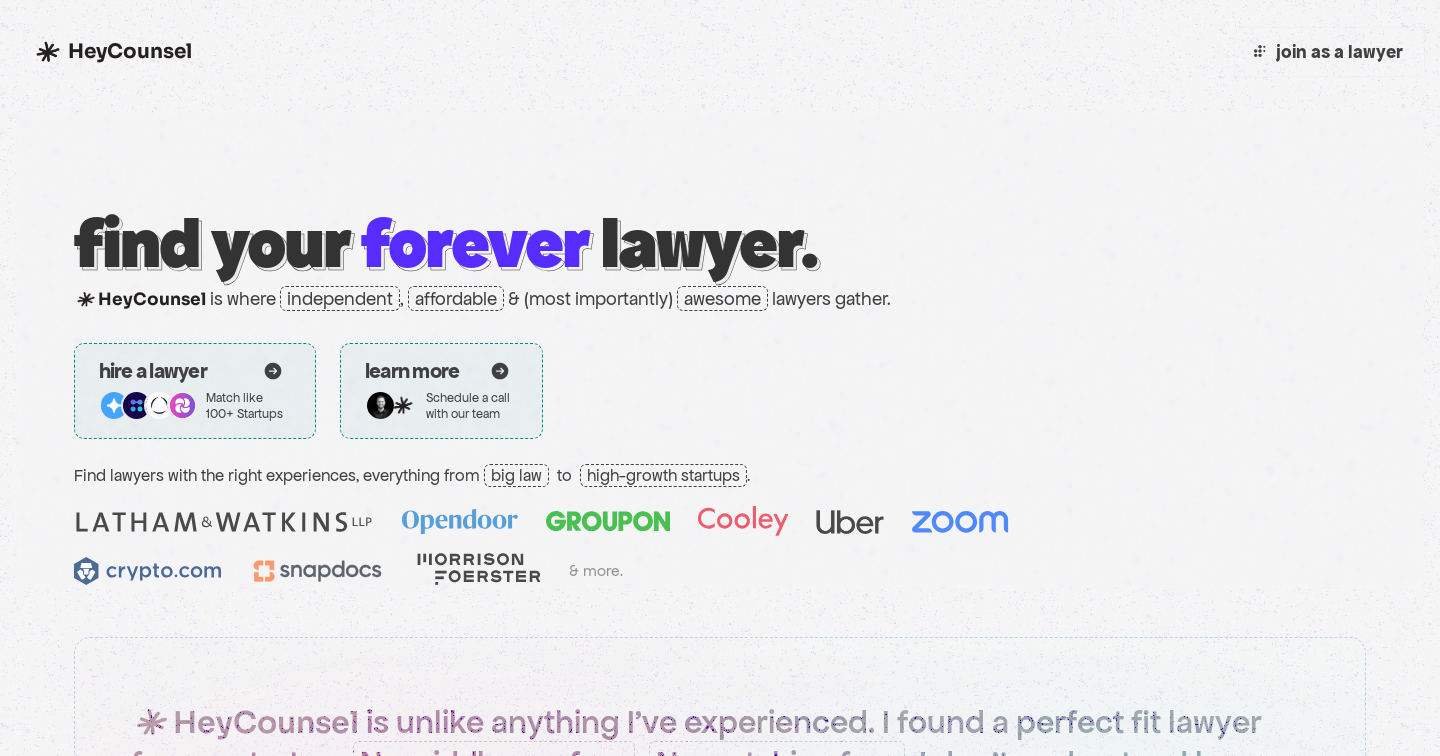 HeyCounsel - Find a Lawyer