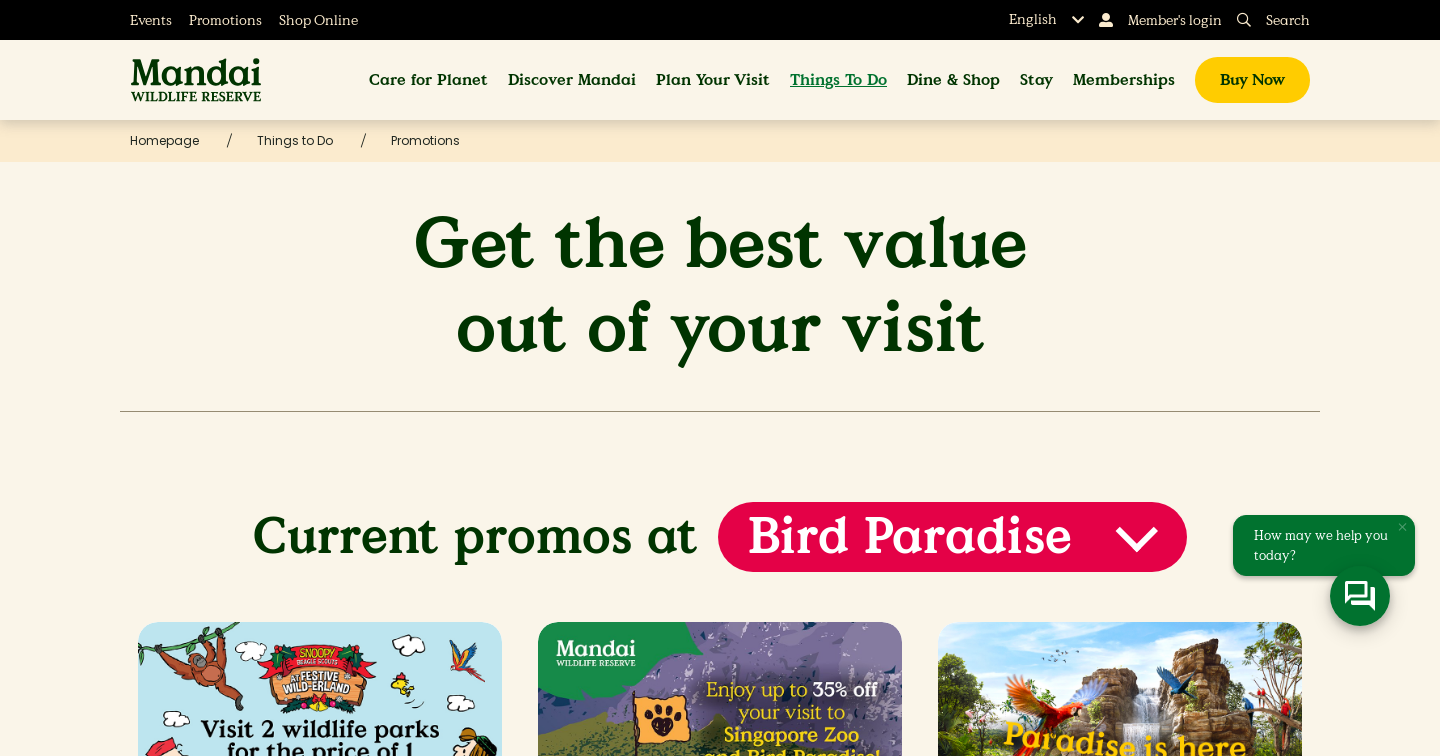 Promotions | Mandai Wildlife Reserve