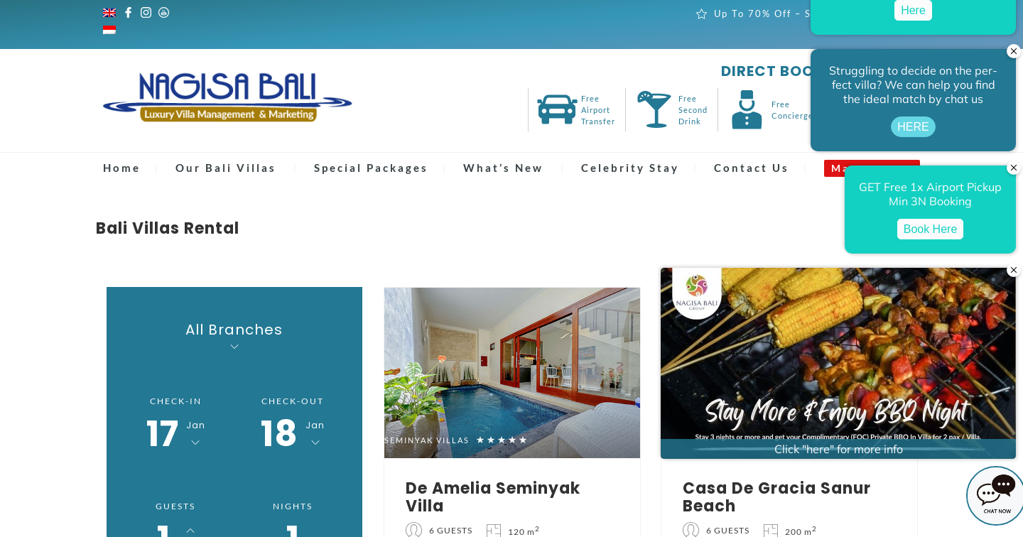 Bali Private Villa Rental | Nagisa Bali Luxury Villa | Get Many Benefits