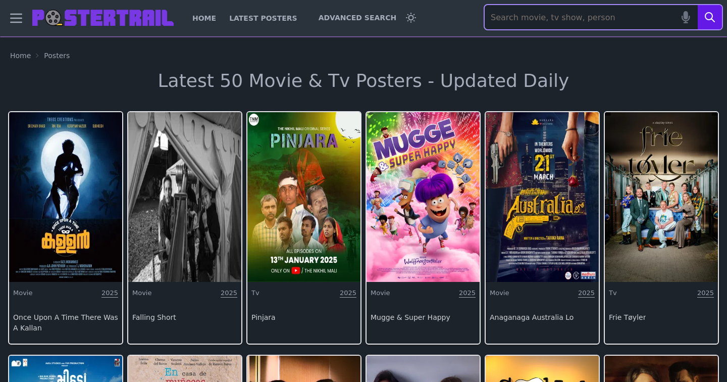 Latest 50 Movie & Tv Posters Updated Daily | PosterTrail.com