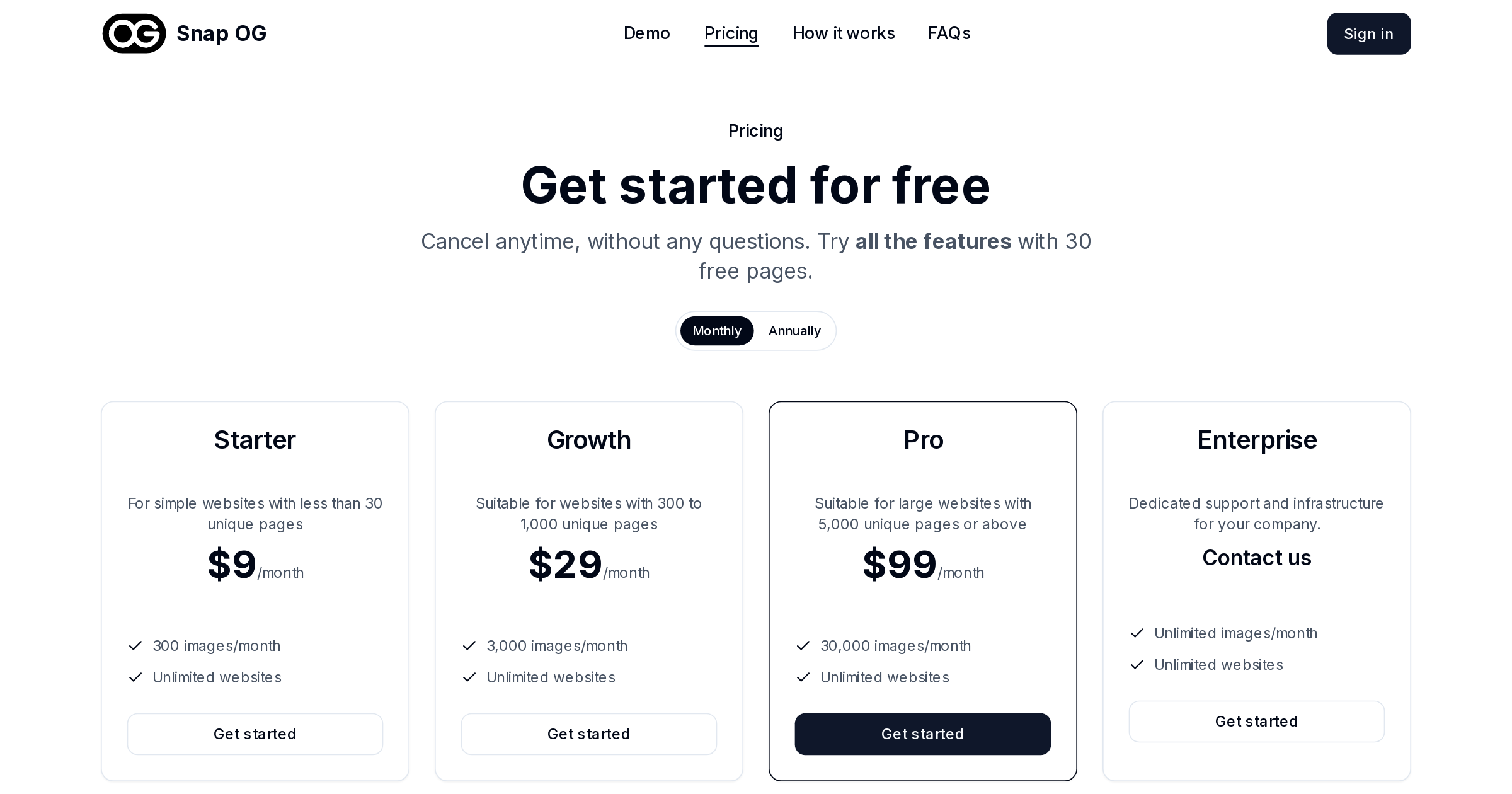 Snap OG Pricing - Simple Plans for Every Business | Snap OG