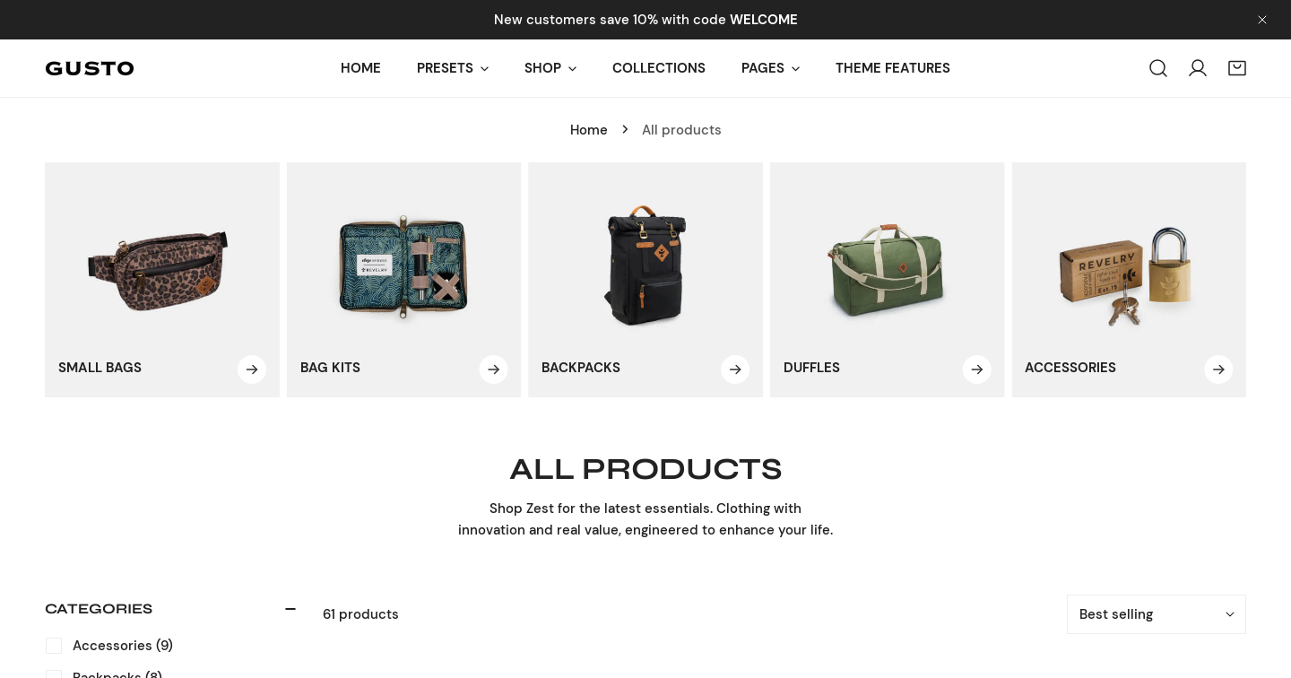 All products – Zest Gusto